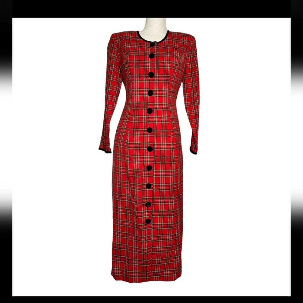 Misty Lane Vintage Plaid Dress With Tags